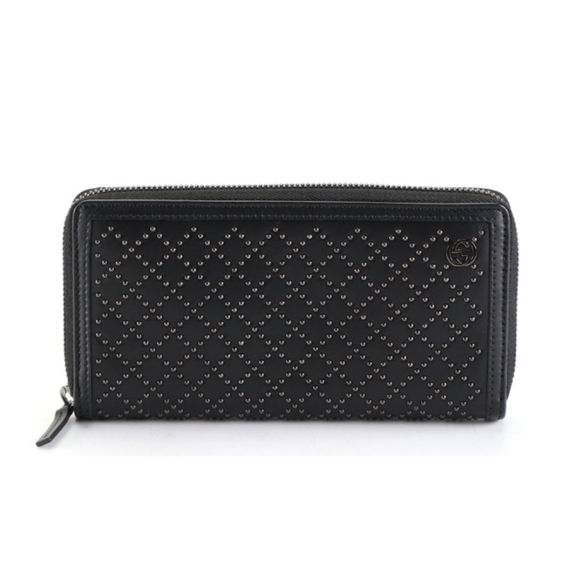 Gucci Handbags - Authentic Gucci Zip-Around Wallet in Diamante Studded Leather w/Interlocking GG